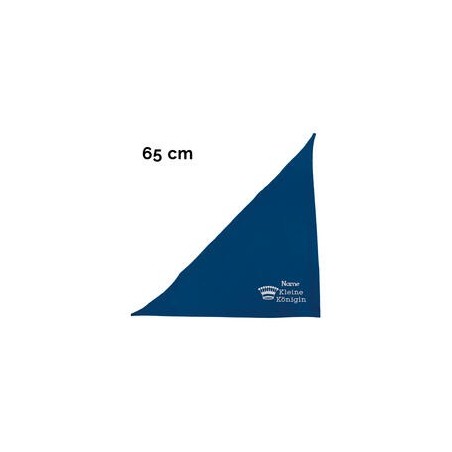 Schecker - Besticktes Halstuch kleine Königin + Krone + Name [65cm - Blau]