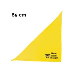 Schecker - Besticktes Halstuch kleine Königin + Krone + Name [65cm - Gelb]