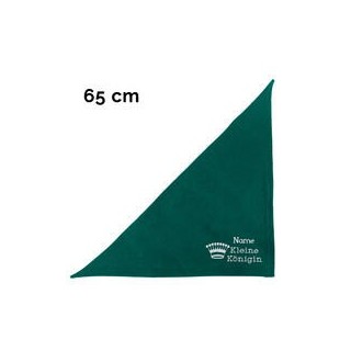 Schecker - Besticktes Halstuch kleine Königin + Krone + Name [65cm - Petrol]