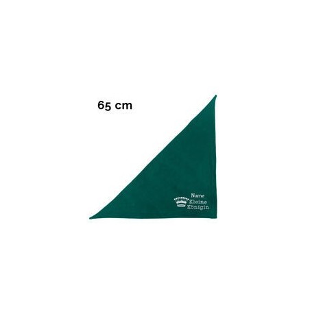 Schecker - Besticktes Halstuch kleine Königin + Krone + Name [65cm - Petrol]