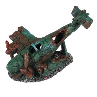 Aquariumdekoration gesunkenes Flugzeug Aqua Della