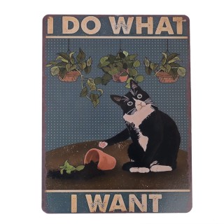 TIAKI Holzschild "I Do What I Want" zum Aufhängen - 1 Stück