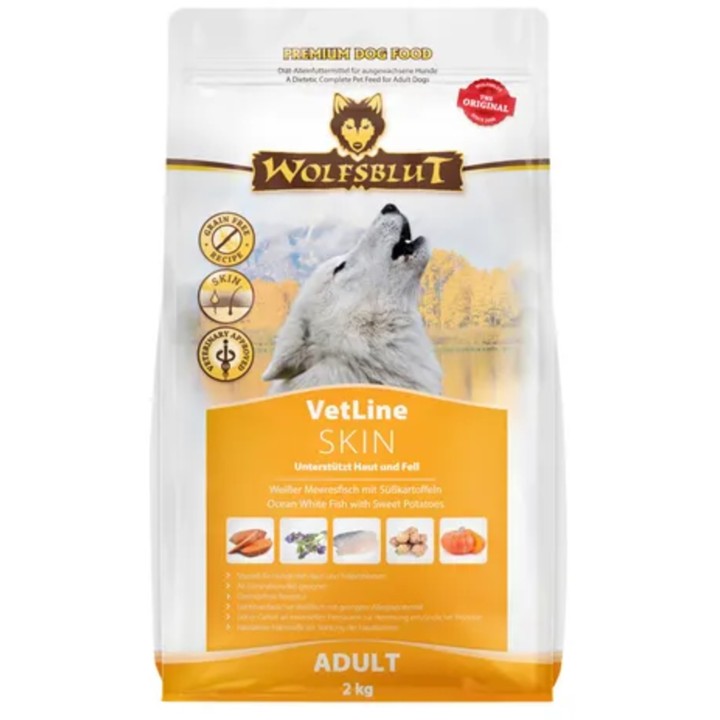 WOLFSBLUT Hundetrockenfutter VetLine Skin - 2 kg