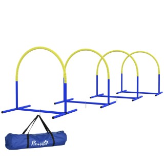 PawHut Agility-Set für Hunde 4-teilig, 88 x 64 x 95 cm, mit Tragetasche, tragbar, ideal für junge & ältere Hunde, PE & ABS, G