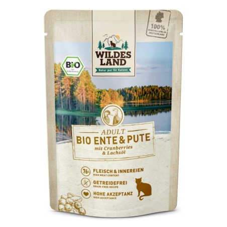 Wildes Land Bio 12 x 85 g - Bio-Ente & Bio-Pute mit Bio-Cranberries