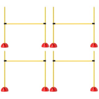 PawHut Agility Set Hunde 5-teiliges befüllbar Agility-Ausrüstung für Hundetraining Steckhürdenset mit höhenverstellbar Hürden