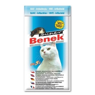 BENEK Super Katzenstreu antibakteriell 5 L weiß