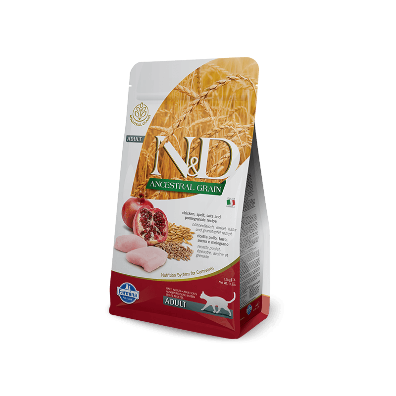 FARMINA N&amp,D Low Ancestral Grain Chicken &amp, Pomegranate Adult Cat 300 g