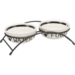 TRIXIE Schalen-Set mit Ständer 2 x 2,6 l 25 cm