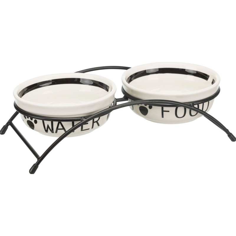 TRIXIE Schalen-Set mit Ständer 2 x 2,6 l 25 cm