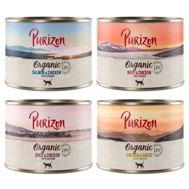 Purizon Organic 6 x 200 g - Mixpaket 4 Sorten