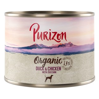 Purizon Organic 6 x 200 g - Ente und Huhn mit Zucchini