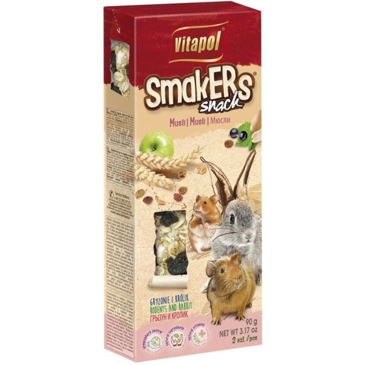 VITAPOL Smakers für Nagetiere - Müsli 2 Stück