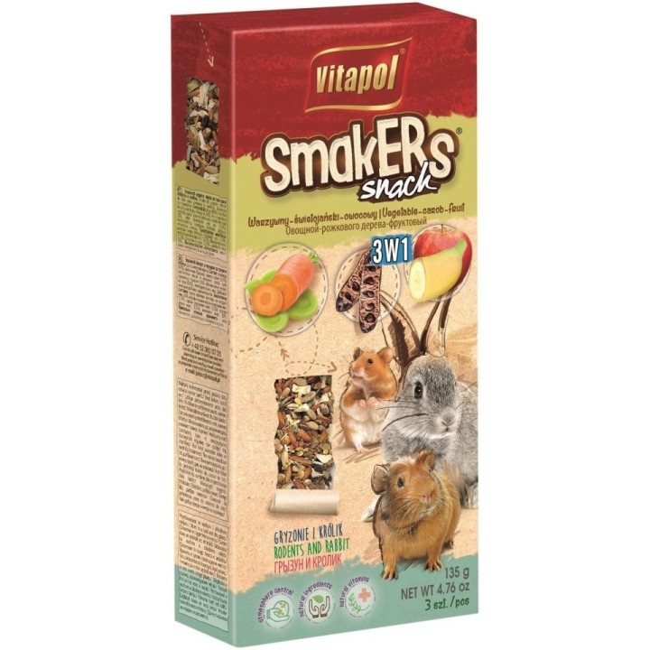 VITAPOL Smakers für Nagetiere - mix 1 3pcs 120g