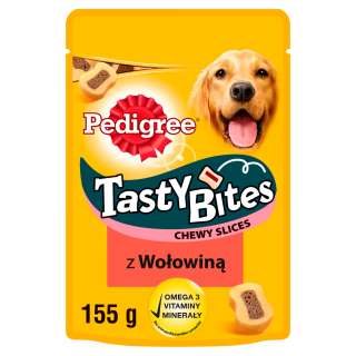 PEDIGREE Tasty Bites Chewy Slices 155g: Hundeleckerlis mit Rindfleisch