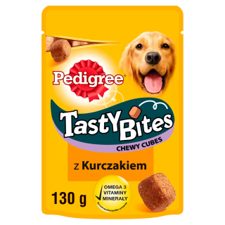 PEDIGREE Tasty Bites Chewy Cubes 130g: Hundeleckerli mit Huhn