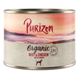 Purizon Organic 6 x 200 g - Rind und Huhn mit Karotte