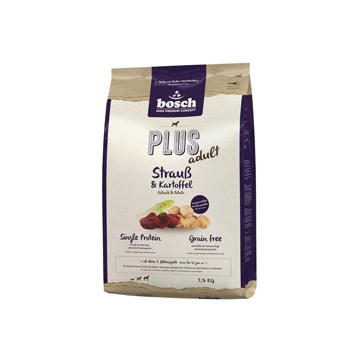 BOSCH PLUS Adult Strauß &amp, Kartoffel 2,5 kg