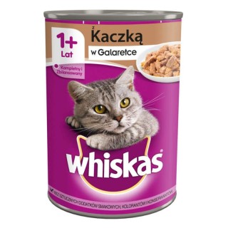 WHISKAS Adult 400g: Nassfutter für adulte Katzen mit Ente in Gelee