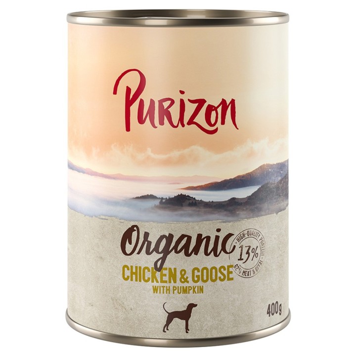Purizon Organic 6 x 400 g - Huhn und Gans mit Kürbis