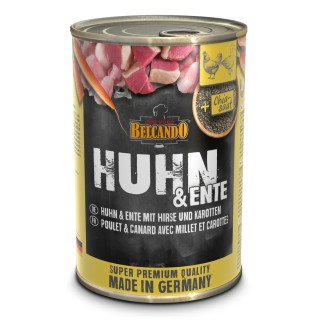 BELCANDO HUHN &amp, ENTE MIT HIRSE &amp, KAROTTEN 400 g