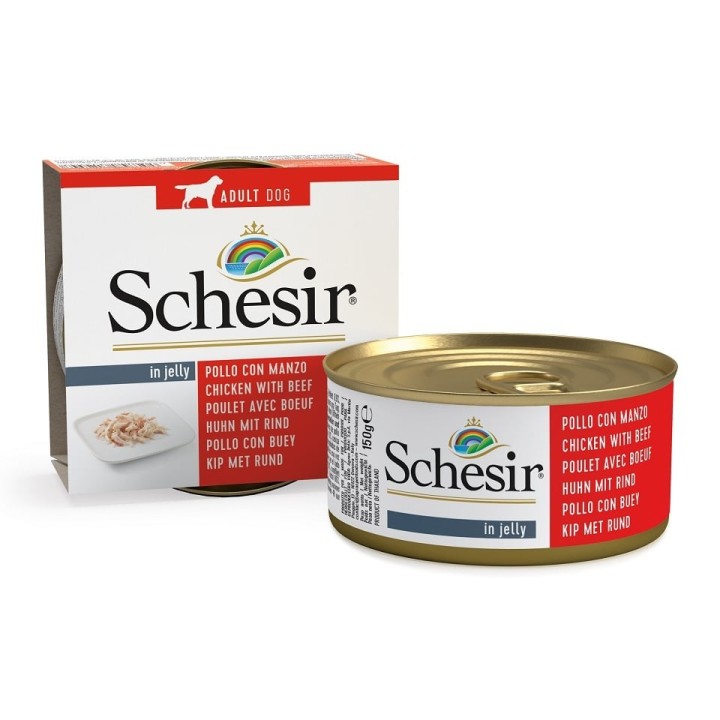 SCHESIR Hühner- und Rinderfilets in Gelee 150g