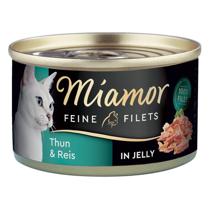 Sparpaket Miamor Feine Filets 24 x 100 g - Thunfisch & Reis