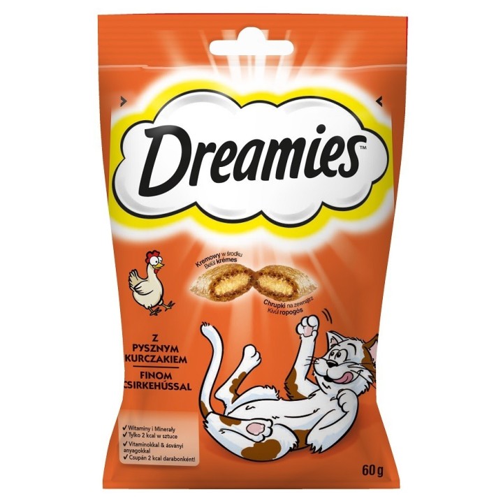 DREAMIES Snack für Katzen mit Huhn 60g