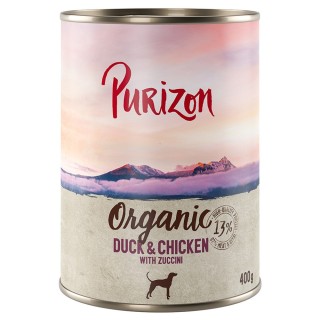 Purizon Organic 6 x 400 g - Ente und Huhn mit Zucchini
