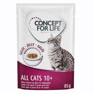 Gemischtes Sparpaket Concept for Life Gelee & Soße 24 x 85 g  - All Cats 10+ in Soße und Gelee
