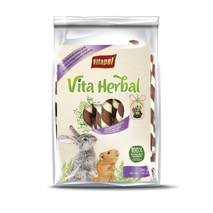 VITAPOL Obst- und Gemüseröhren für Nager und Kaninchen 200g