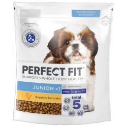 PERFECT FIT Junior 825g: Trockenvollnahrung mit Huhn für Welpen kleiner Rassen