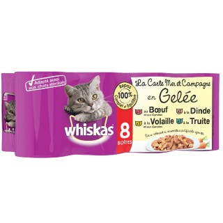 Whiskas La Carte 8 x 390 g - Meer und Landschaft in Gelee