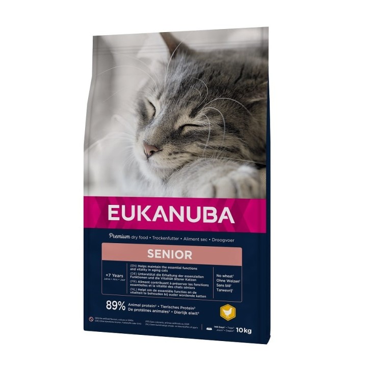 EUKANUBA Cat Senior All Breeds Top Condition Chicken &amp, Liver 10 kg