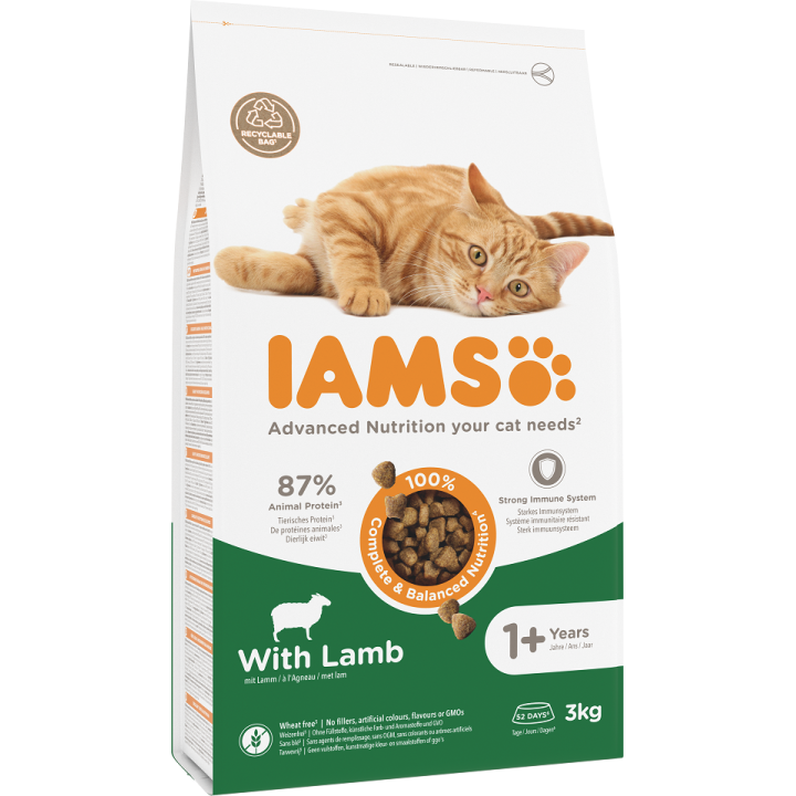 IAMS for Vitality mit Lammfleisch für adulte Katzen 3 kg