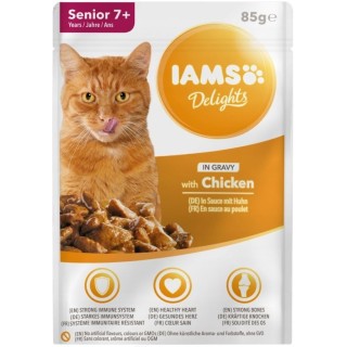 IAMS Cat Senior All Breeds Chicken In Gravy Pouch 85 g