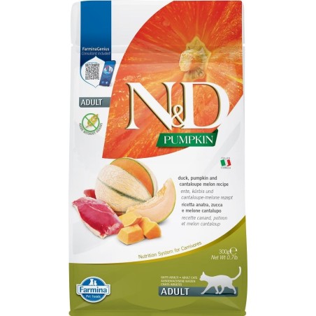 FARMINA N&amp,D Pumpkin Duck &amp, Cantaloupe Melon Adult Cat 300 g
