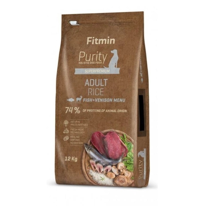 FITMIN Dog Purity rice adult fish &amp, venison 12 kg