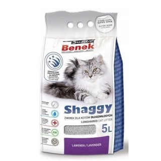 BENEK Shaggy Lavendel Streu für langhaarige Katzen 5 l