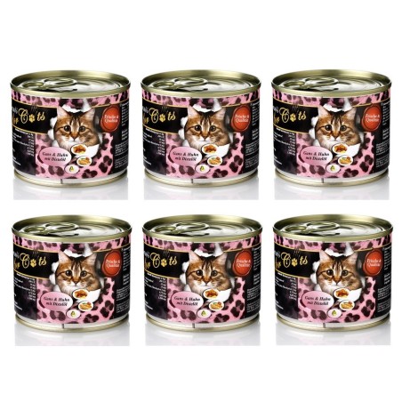 O'CANIS for Cats-Gans &amp, Huhn mit Distelöl 200 g x 6