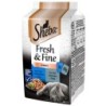 SHEBA Fresh &amp, Fine 6x50g: Nassvollnahrung für adulte Katzen mit Thunfisch und Kabeljau in Sauce