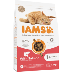 IAMS Cat Adult All Breeds Salmon mit Lachs und Huhn 1,5 kg