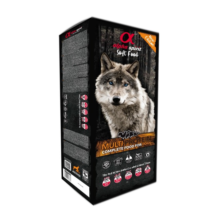 ALPHA SPIRIT Complete Trocken-Weichfutter für Hunde Multiprotein 9 kg