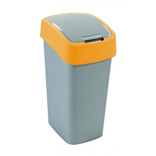 CURVER Mülleimer FLIP BIN 50L silber/orange