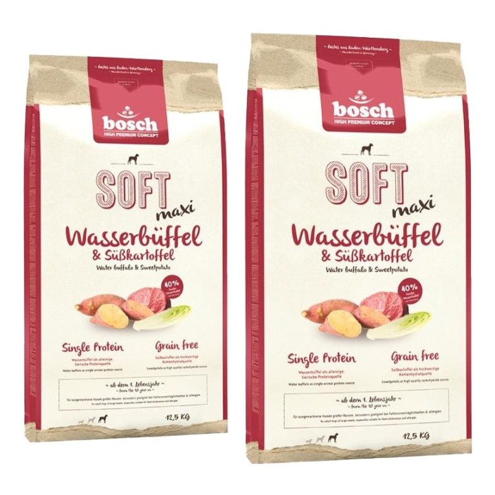 BOSCH Soft Maxi Wasserbüffel &amp, Süßkartoffel 25 kg (2 x 12,5 kg)