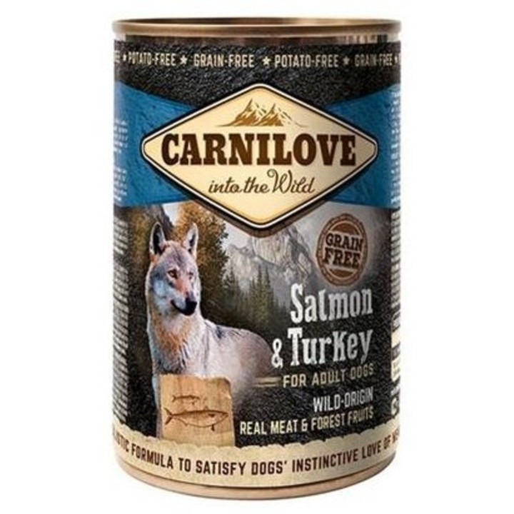 CARNILOVE Wild Meat Salmon &amp, Turkey 400 g