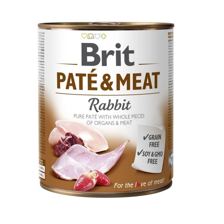 BRIT Pate&amp,Meat rabbit 800 g Kaninchenpastete für Hunde