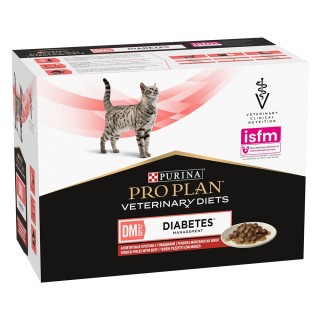 PURINA PRO PLAN Veterinary Diets Feline DM ST/OX - Diabetes Management Rind - 10 x 85 g