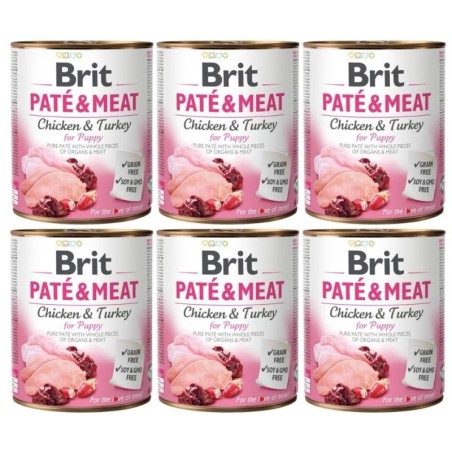 BRIT Pate&amp,Meat puppy 6x 800 g Pastete für Welpen