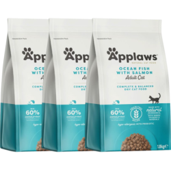 APPLAWS Cat Adult ocean fish and salmon 5,4 kg (3x1,8 kg) Meeresfisch mit Lachs für ausgewachsene Katzen